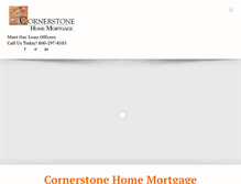 Tablet Screenshot of cornerstonehomemtg.com